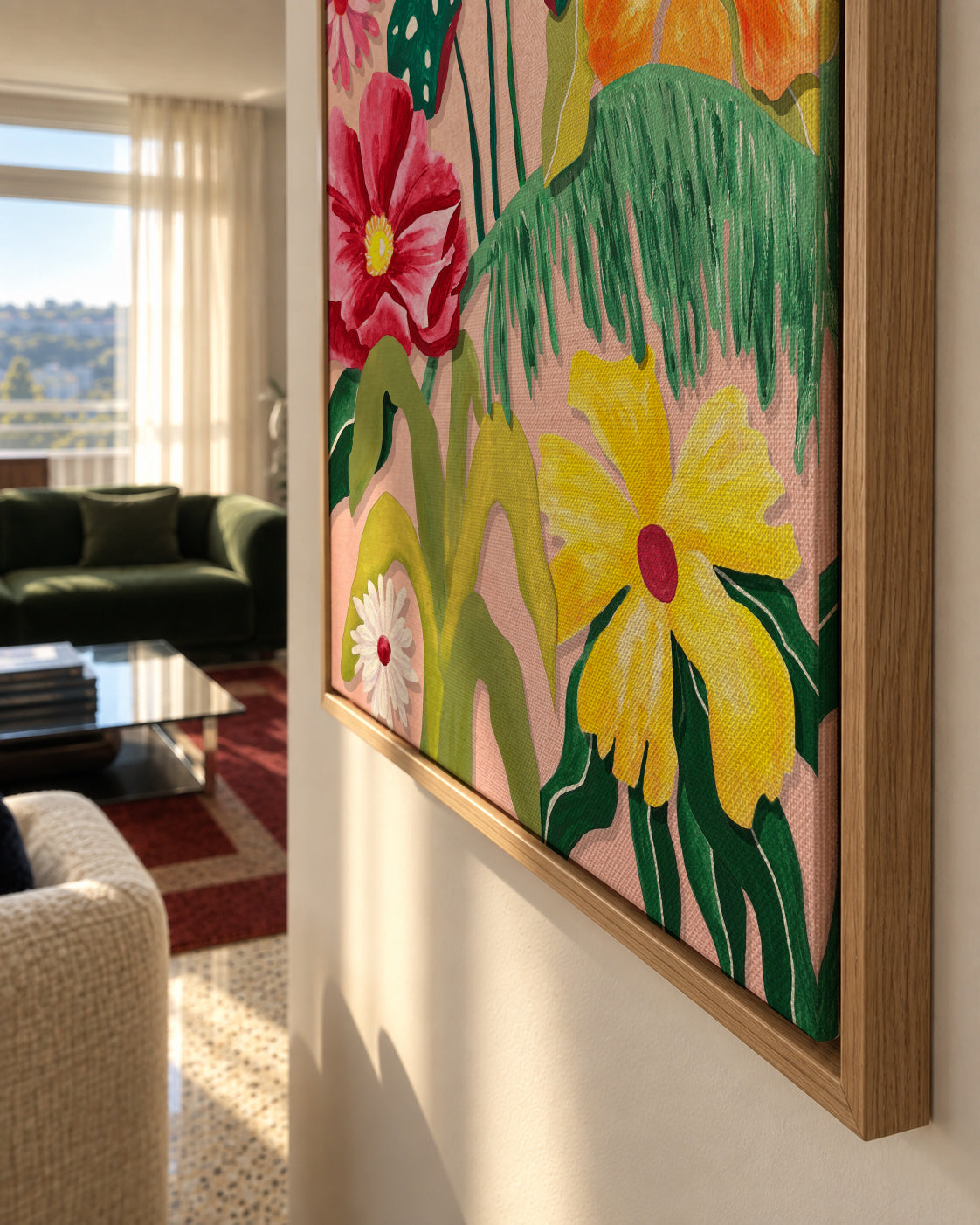 Flores y Plantas - Framed canvas detail