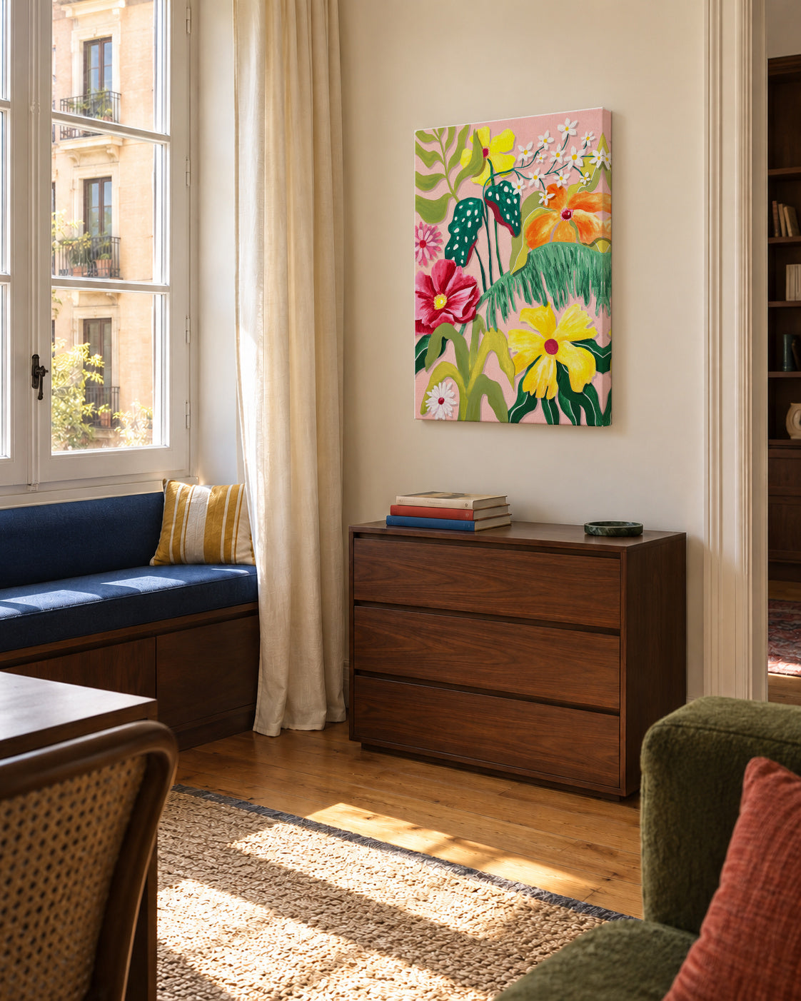 Flores y Plantas - Unframed canvas in an interior