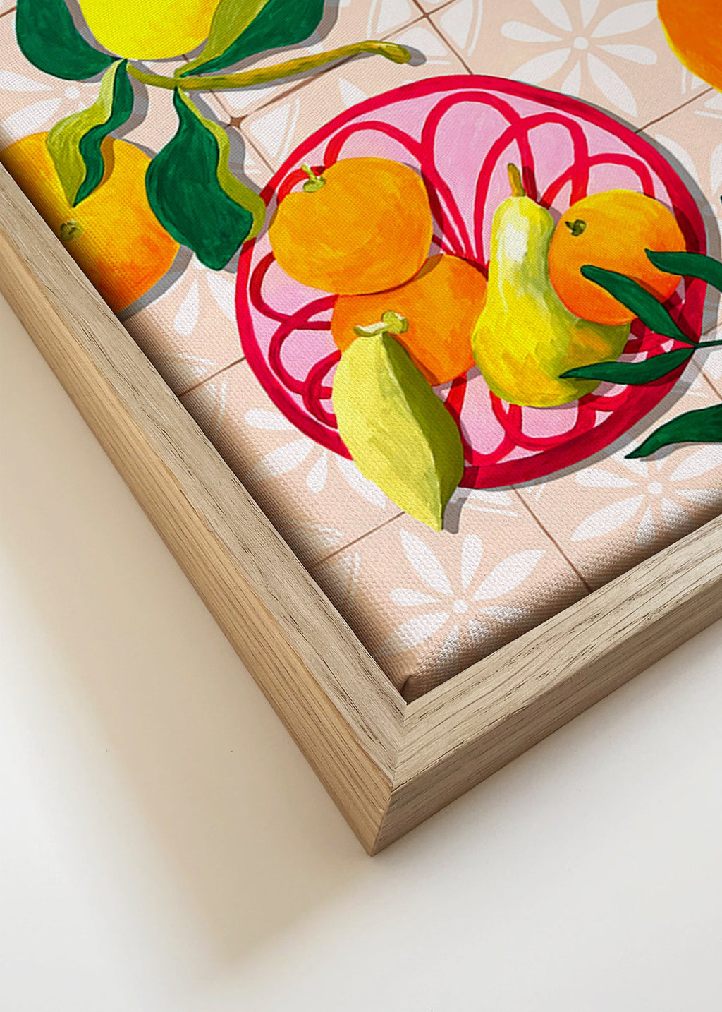 Kitchen art with citrus and ceramics