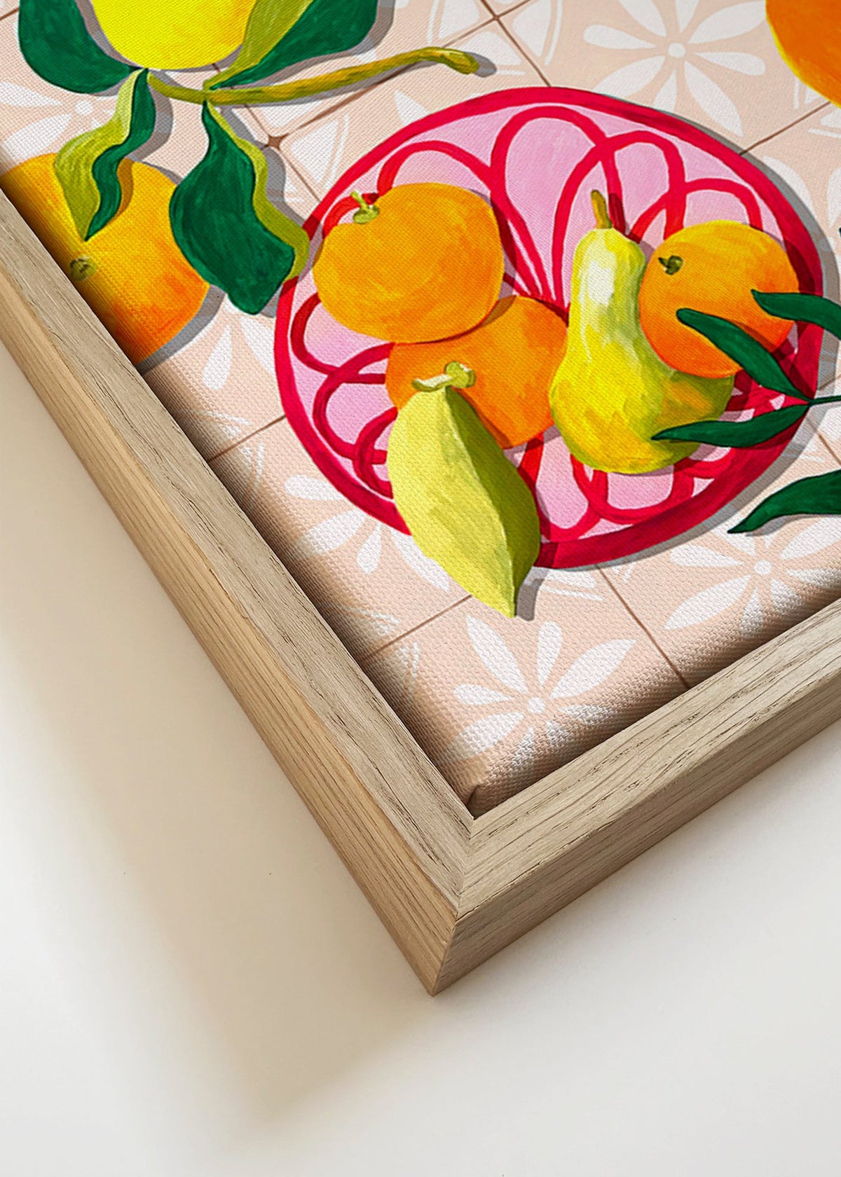 Kitchen art with citrus and ceramics