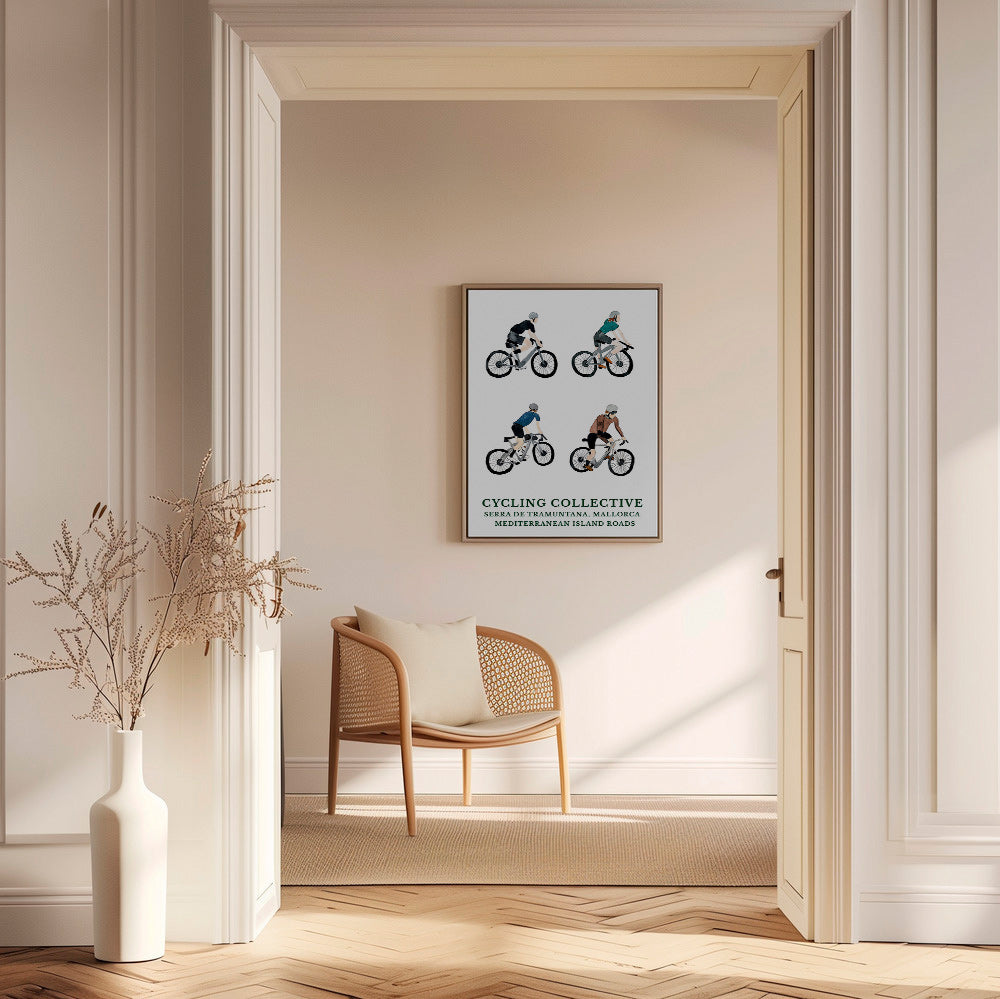 Sports art Mallorca cyclists