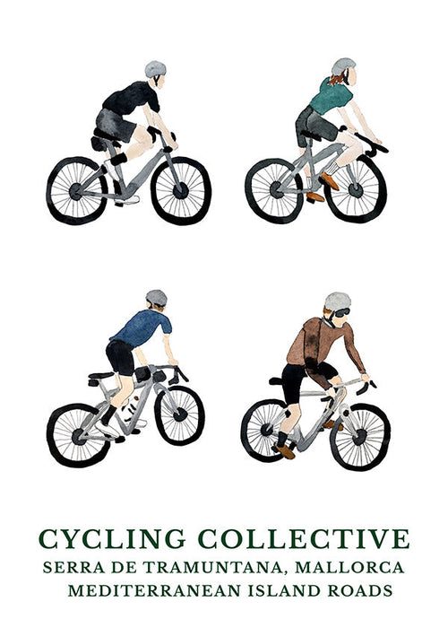 Sports art Mallorca cyclists