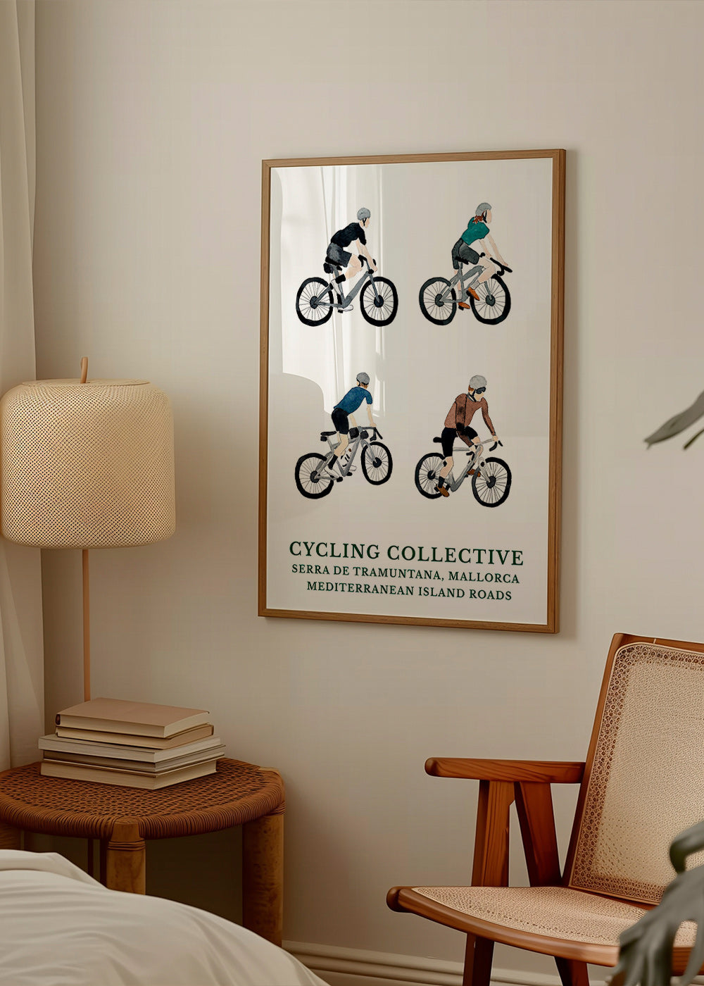 Sports art Mallorca cyclists