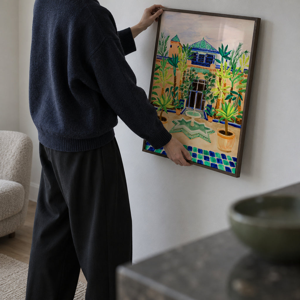 Jardin Majorelle - Framed poster in an interior