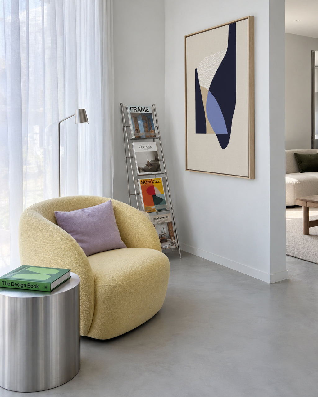 Form VII - Framed canvas in an interior