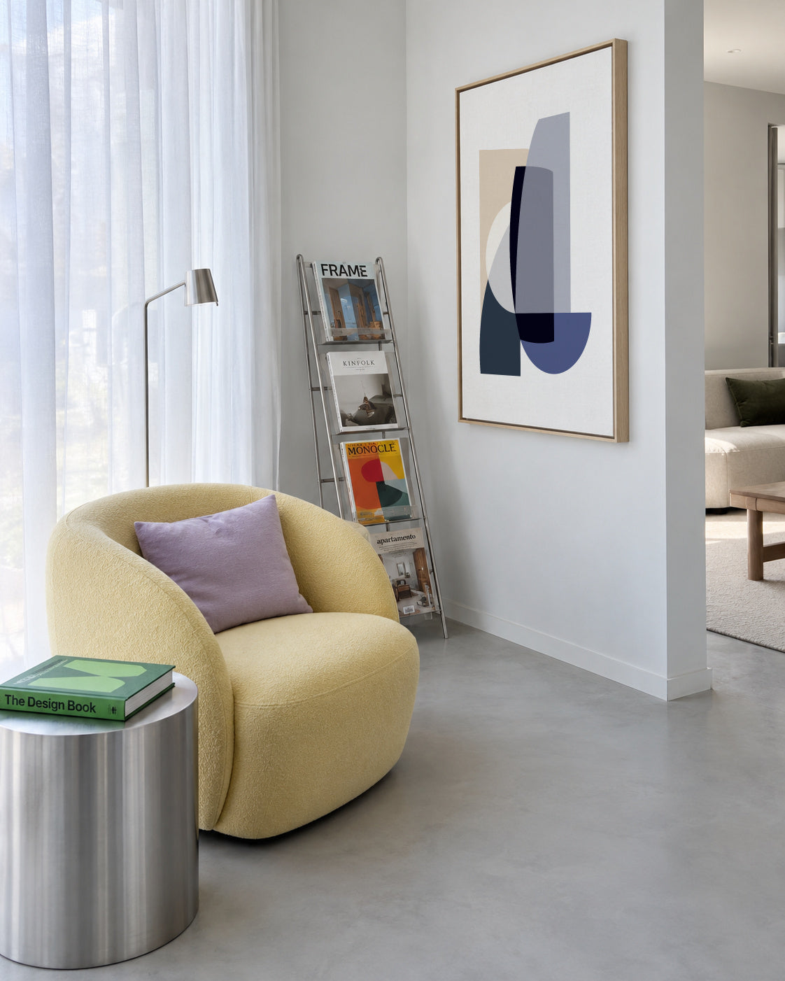 Abstract IV - Framed canvas in an interior