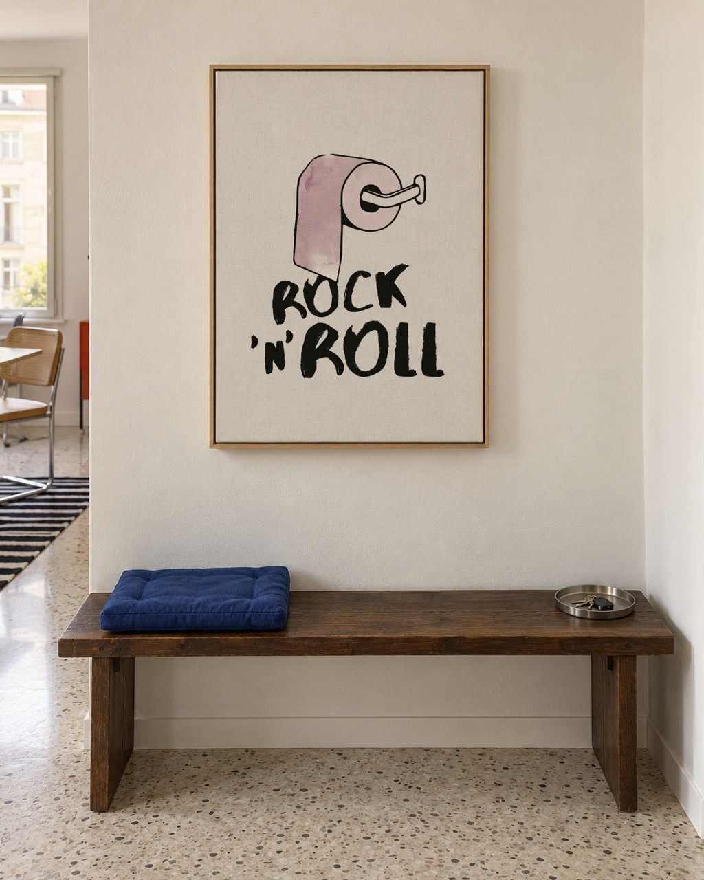Rock'n'roll - Framed canvas in an interior