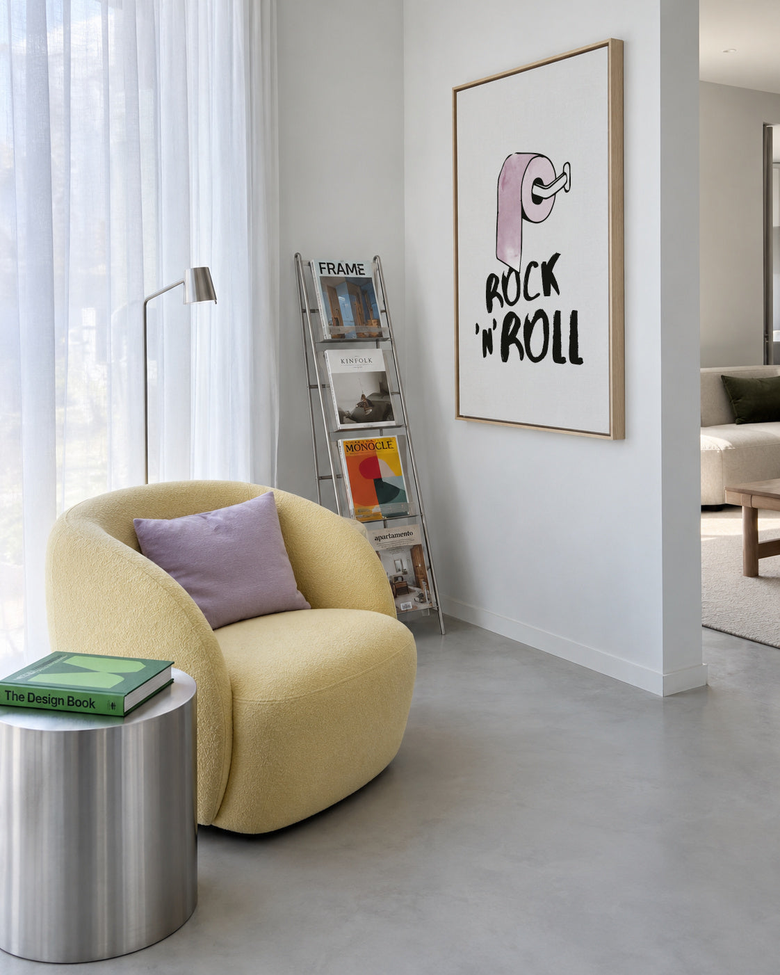 Rock'n'roll - Framed canvas in an interior