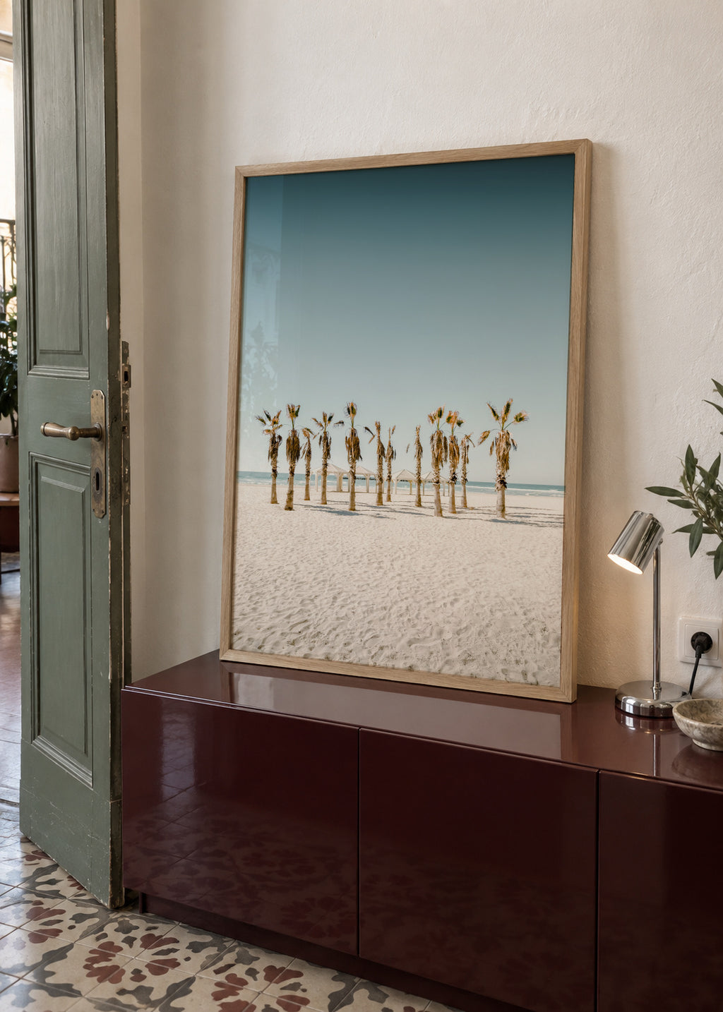 12 by the Ocean - Framed poster in an interior