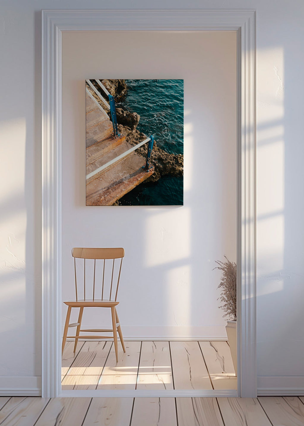 Landscape art: stairway to the sea – Canvas