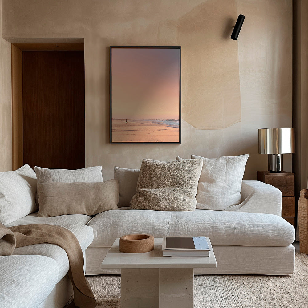 Landscape art: pastel beach at sunrise – Canvas2