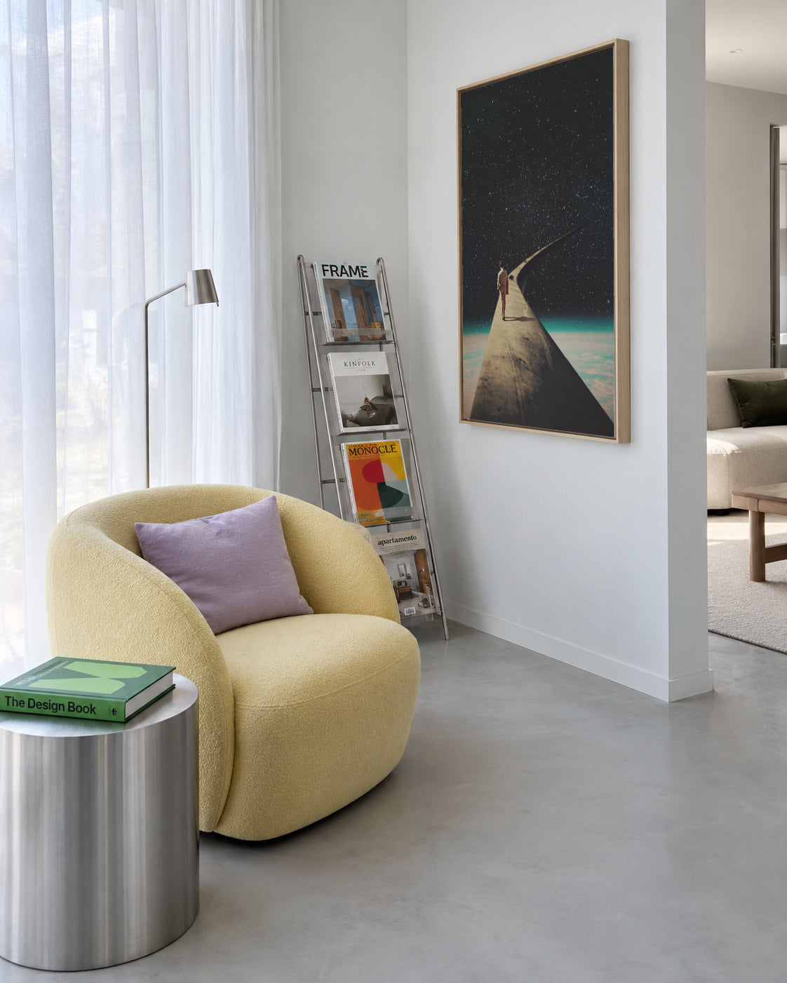 We Chose This Road My Dear - Framed canvas in an interior