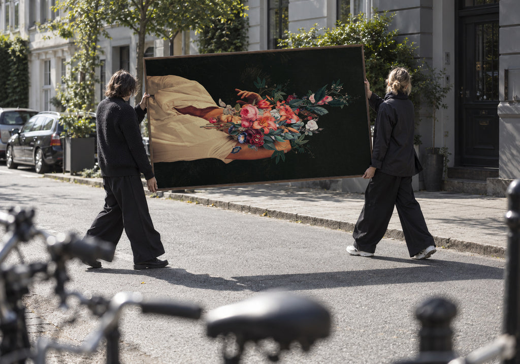 Roses Bloomed Every Time I Thought Of You - Framed canvas in an interior