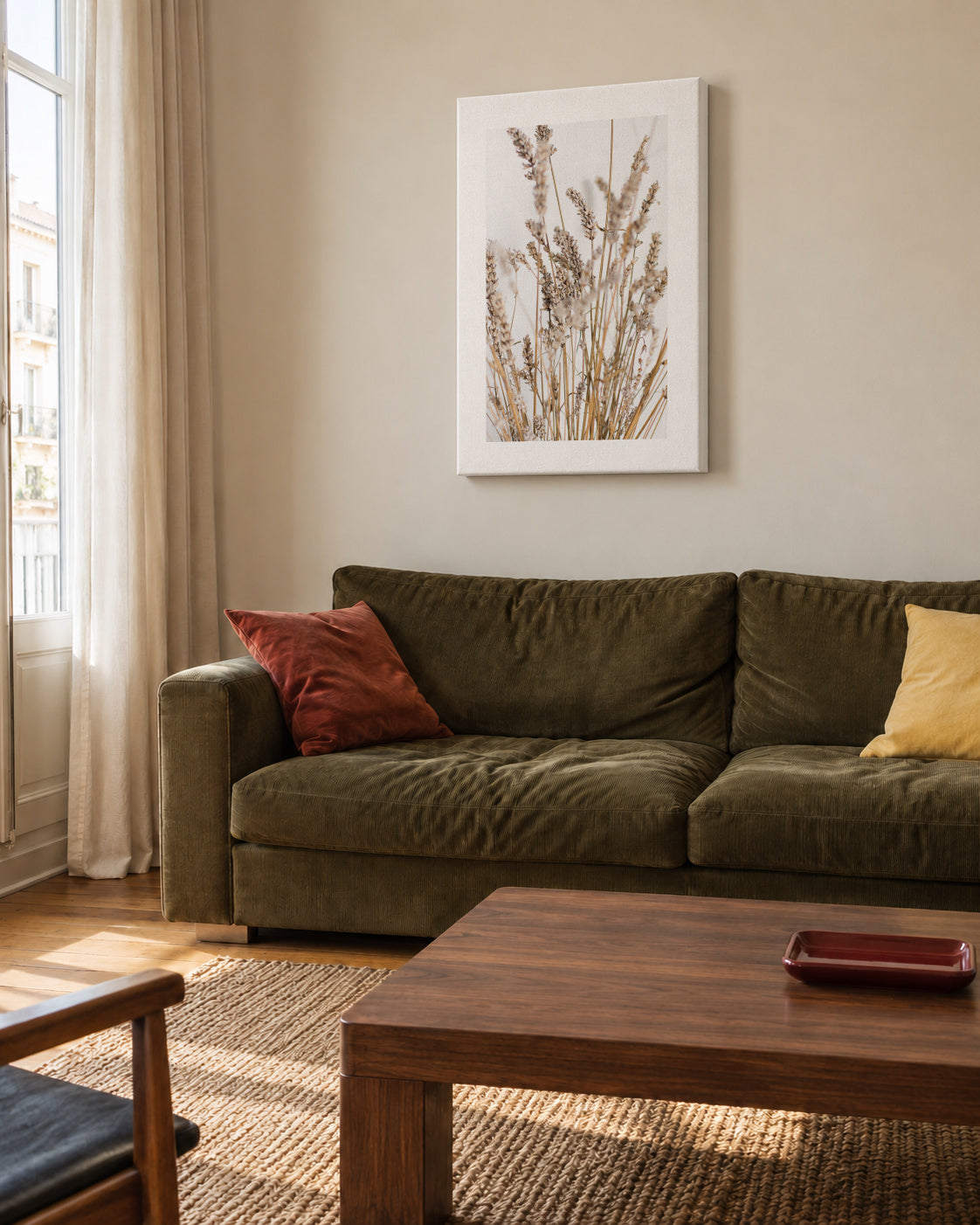 Espigas II - Unframed canvas in an interior