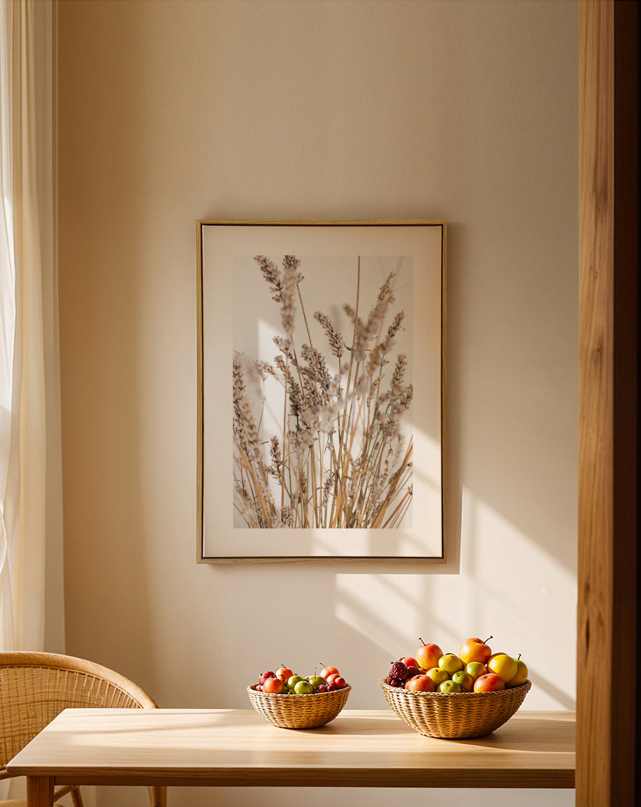 Espigas II - Framed canvas in an interior