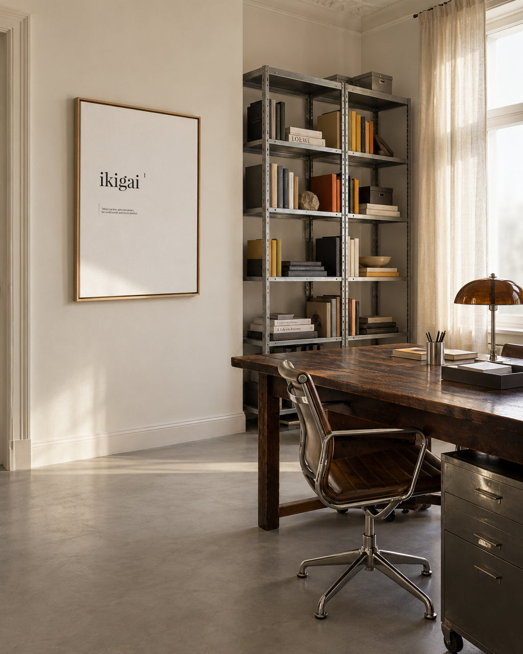 Ikigai - Framed canvas in an interior