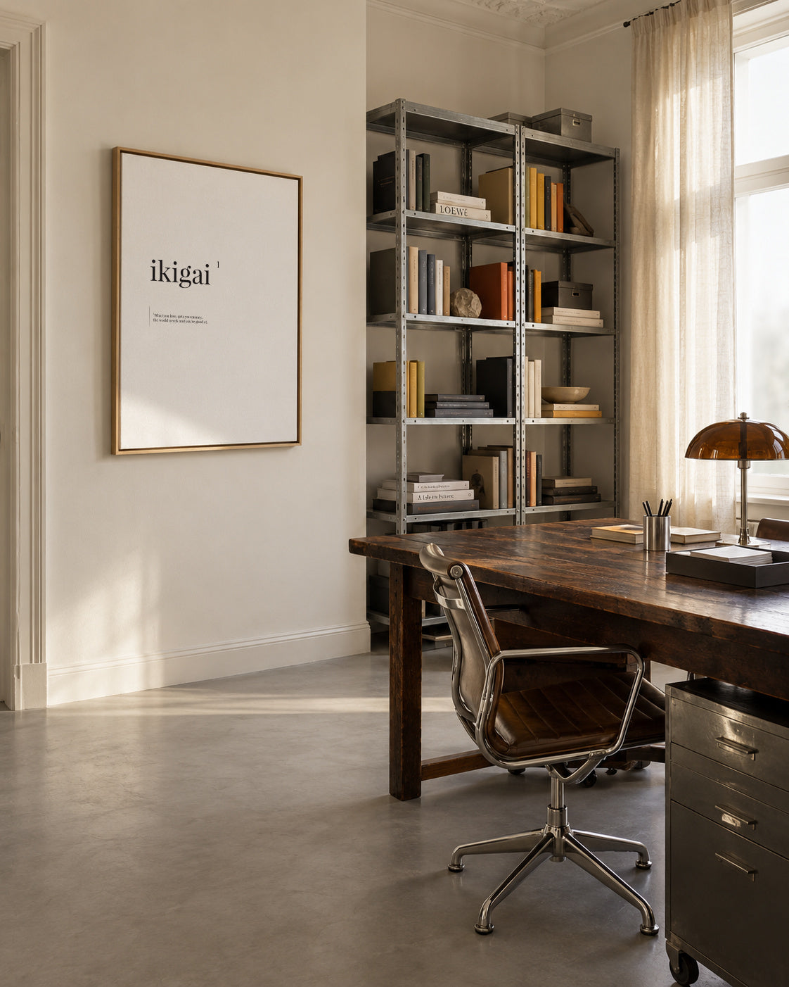 Ikigai - Framed canvas in an interior