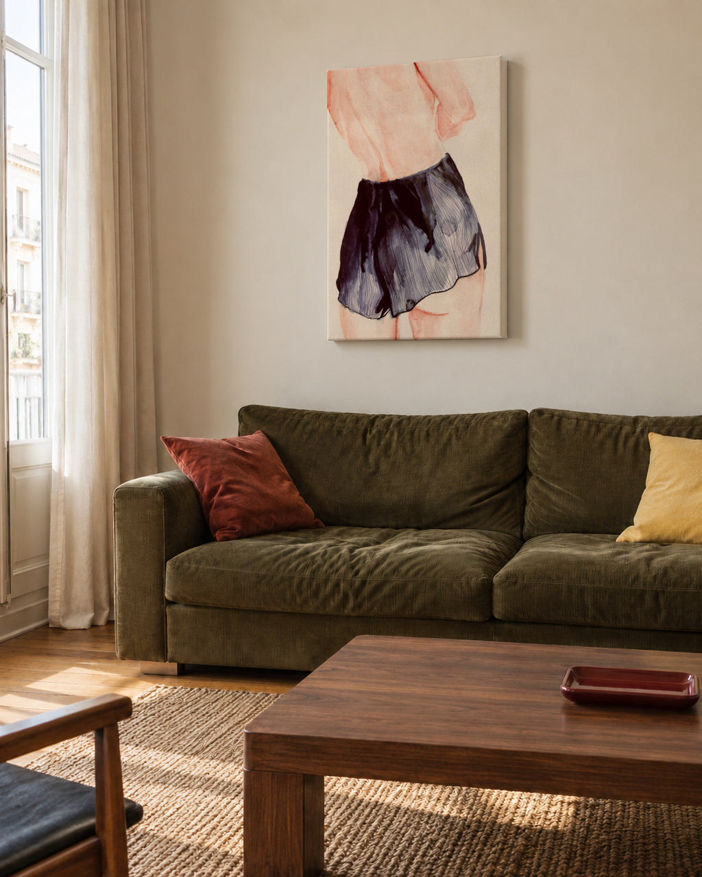 The Turn - Unframed canvas in an interior