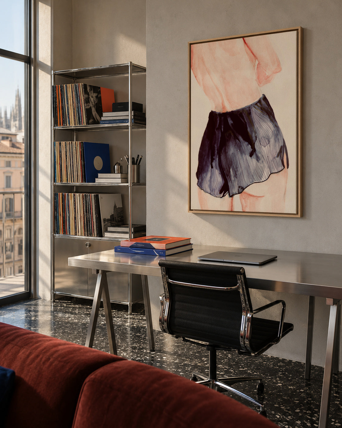 The Turn - Framed canvas in an interior