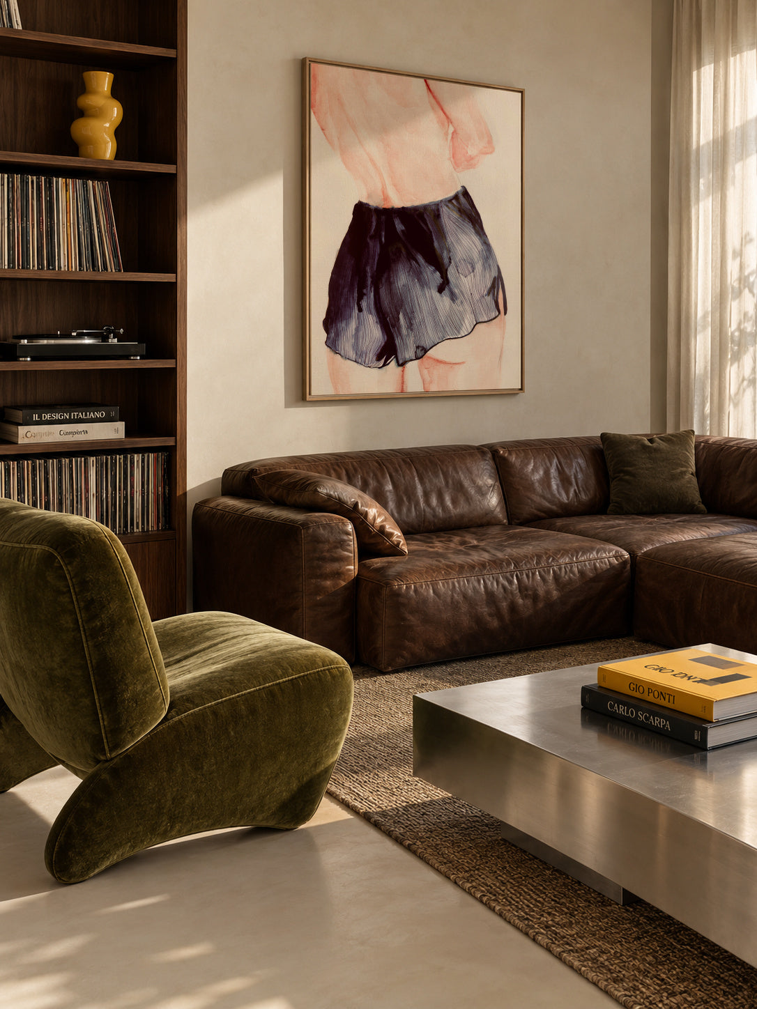 The Turn - Framed canvas in an interior