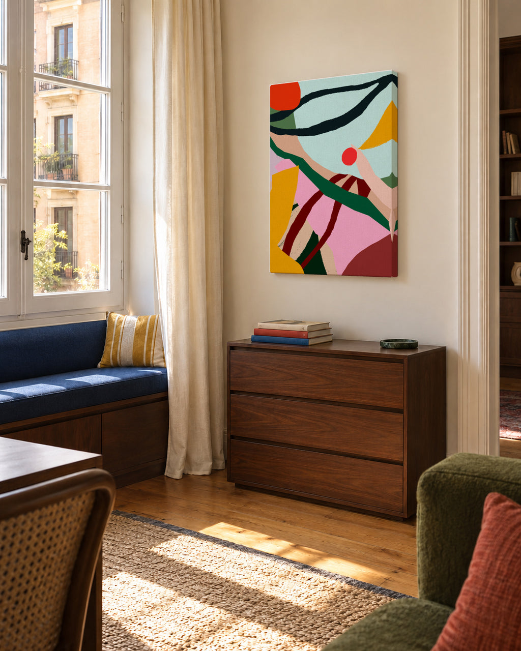 Maribondo - Unframed canvas in an interior