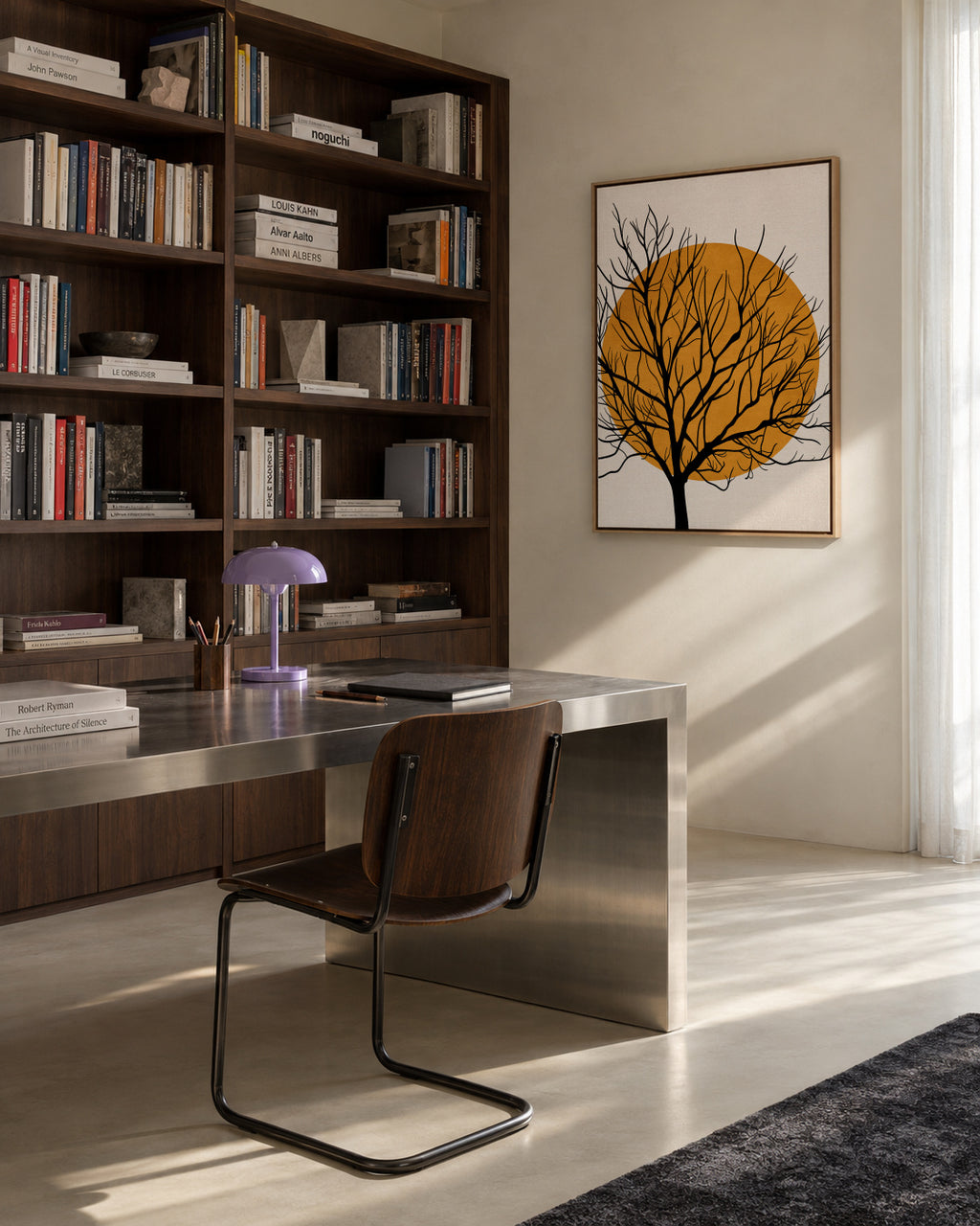 Hiding Sun - Framed canvas in an interior