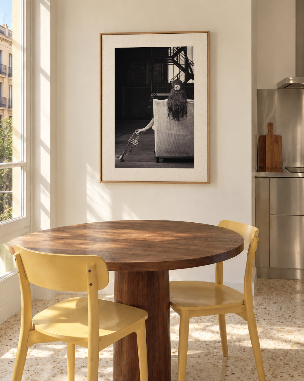 Sentimental sounds - Framed canvas in an interior