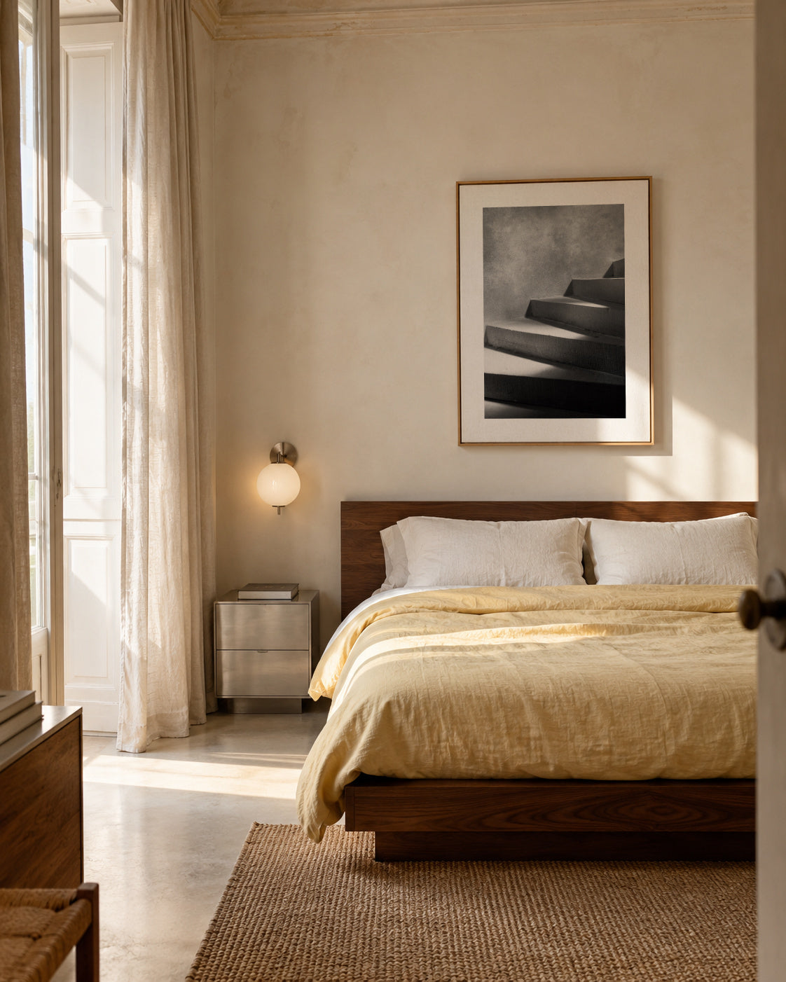 Steps of Light - Framed canvas in an interior