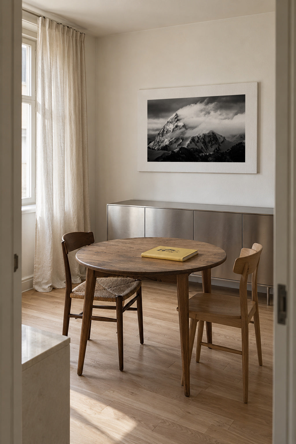 Rock and wind - Unframed canvas in an interior