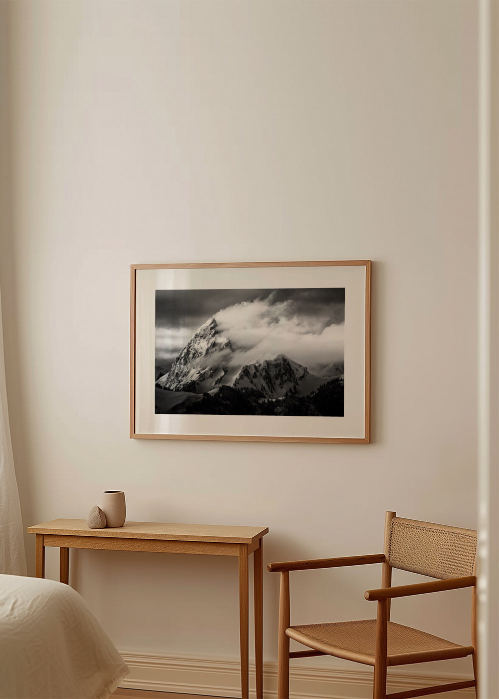 Rock and wind - Framed poster in an interior