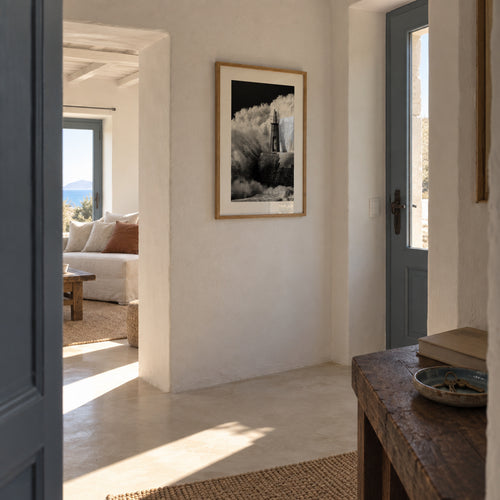 The lighthouse - Framed poster in an interior