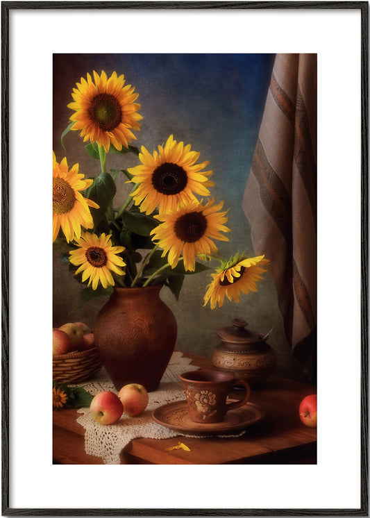 Still life with sunflowers and apples - Tatyana Skorokhod (Ð¢Ð°Ñ‚ÑŒÑÐ½Ð°