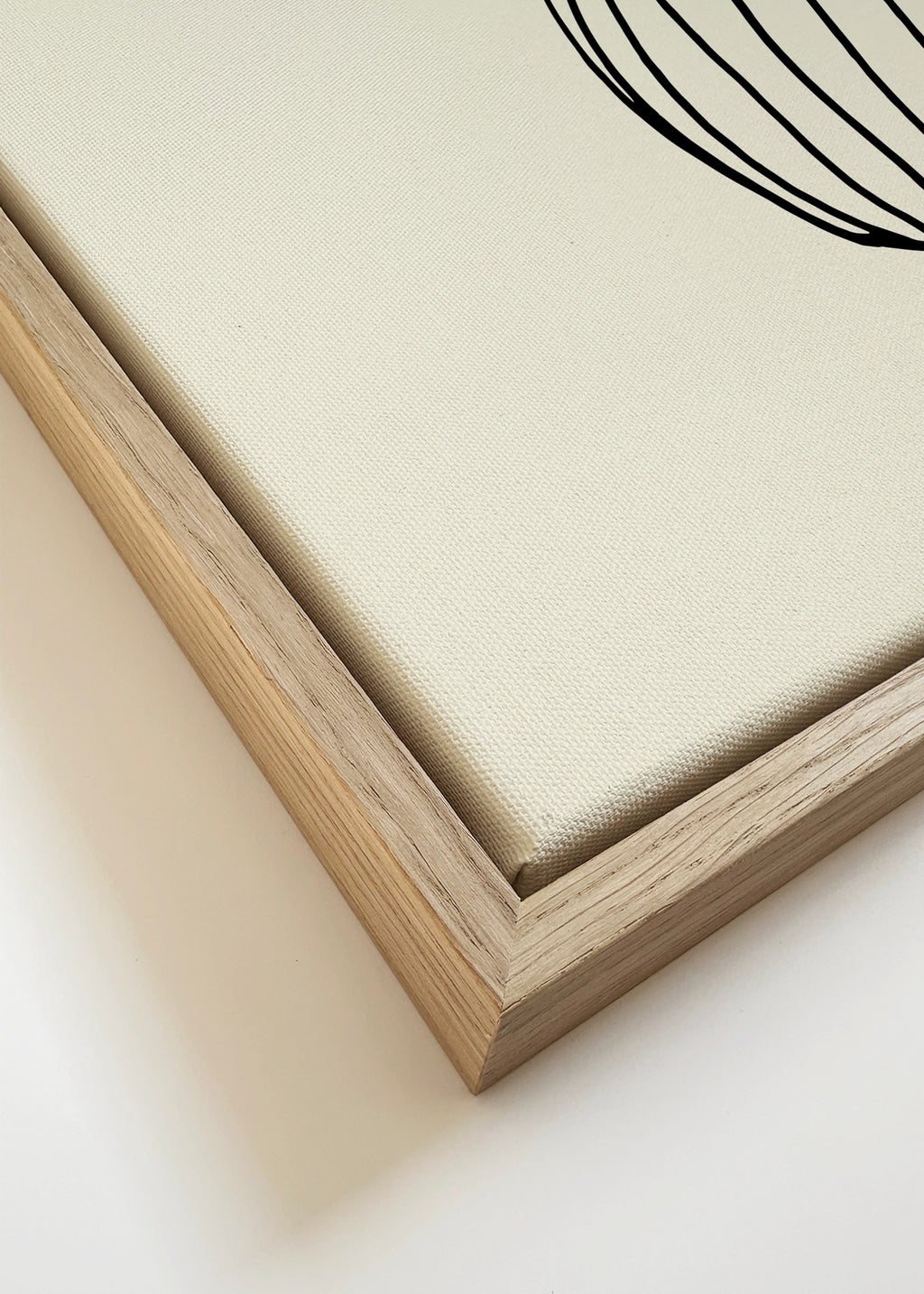 Vase Sketch - Framed canvas detail