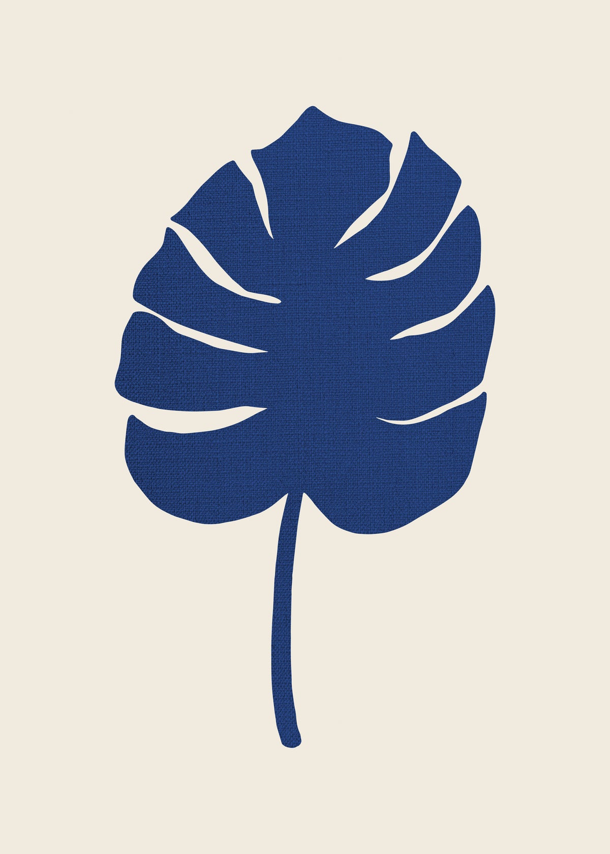 Monstera Canvas Blue - Unframed art print