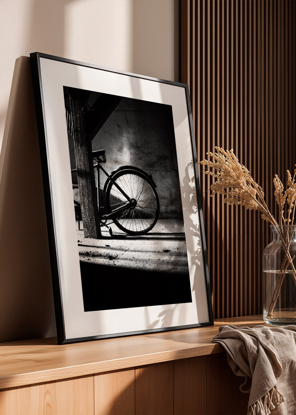 Photograph of a bicycle indoors | Wall art, framed prints and