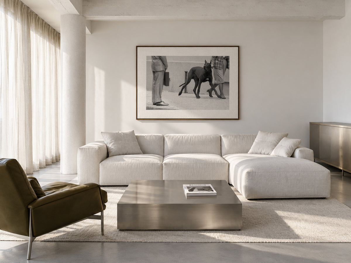 Great dane bodyguard - Framed canvas in an interior