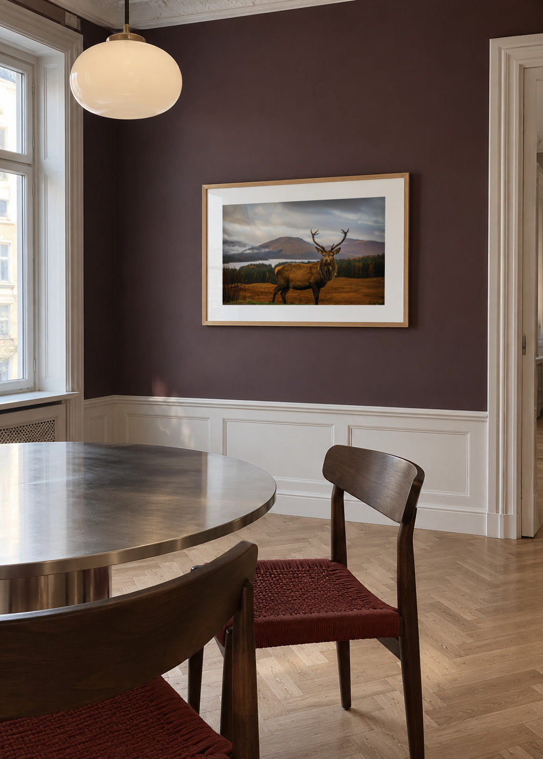 Scottish Stag - Framed poster in an interior