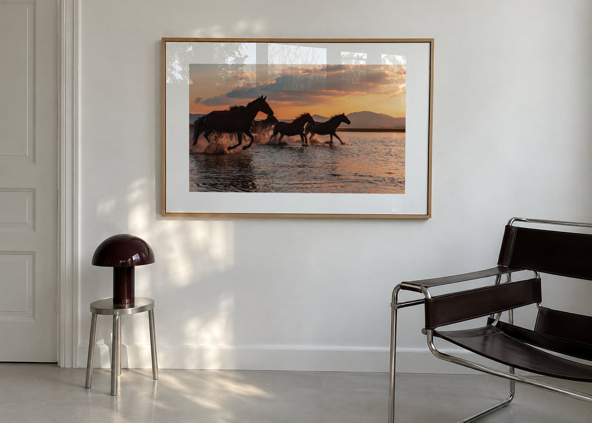 WATER HORSES - Framed poster in an interior