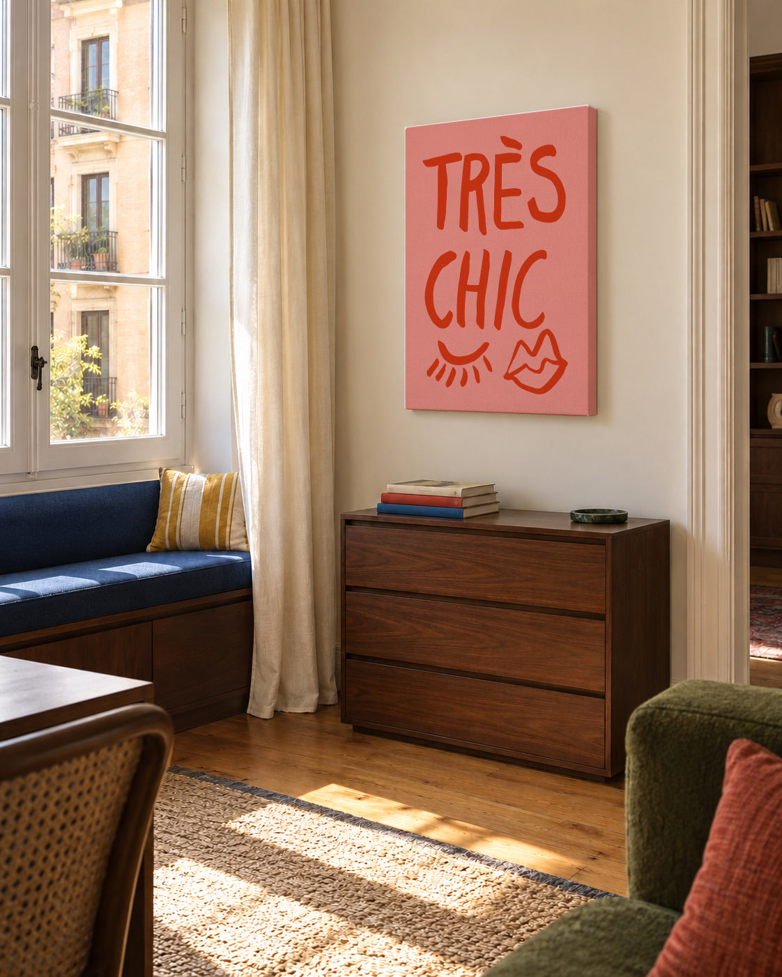 TrAus Chic Pink - Unframed canvas in an interior
