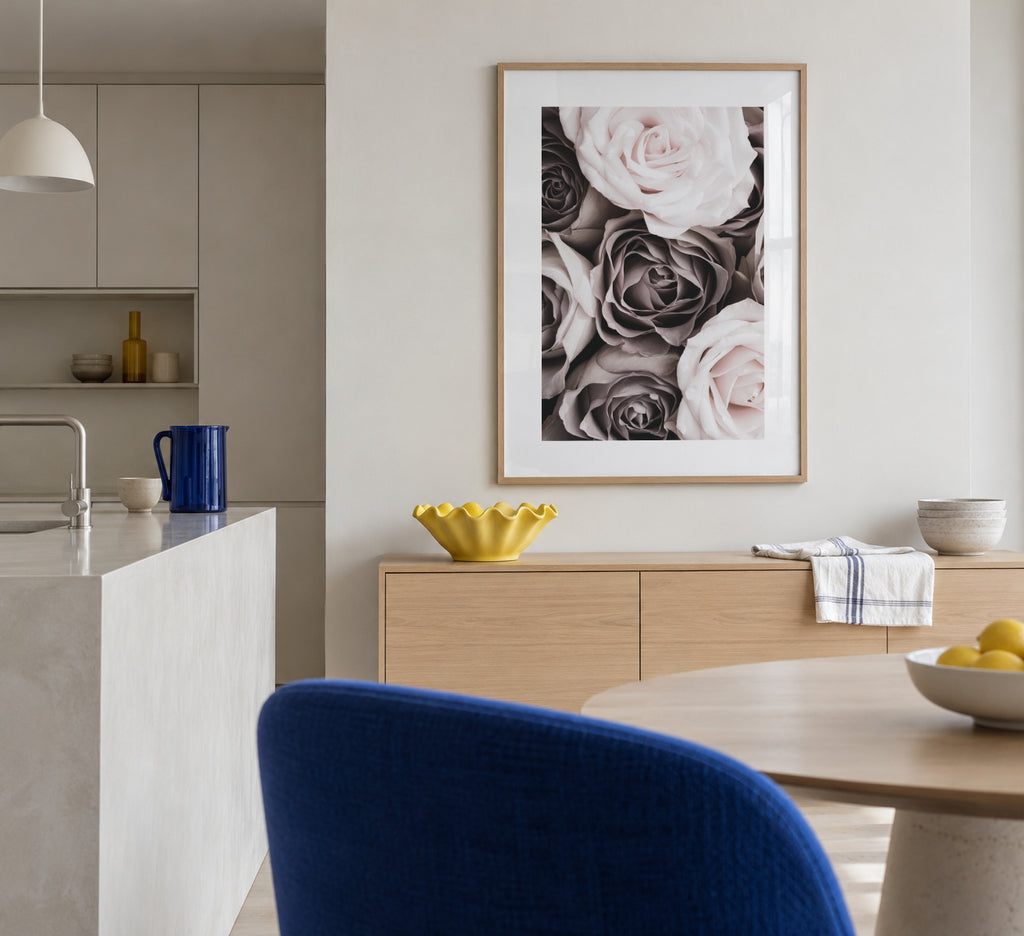 Roses - Framed poster in an interior