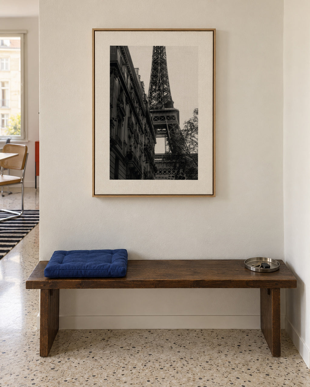 Eiffel Tower III - Framed canvas in an interior