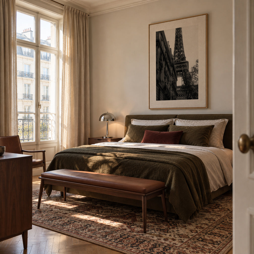Eiffel Tower III - Framed canvas in an interior