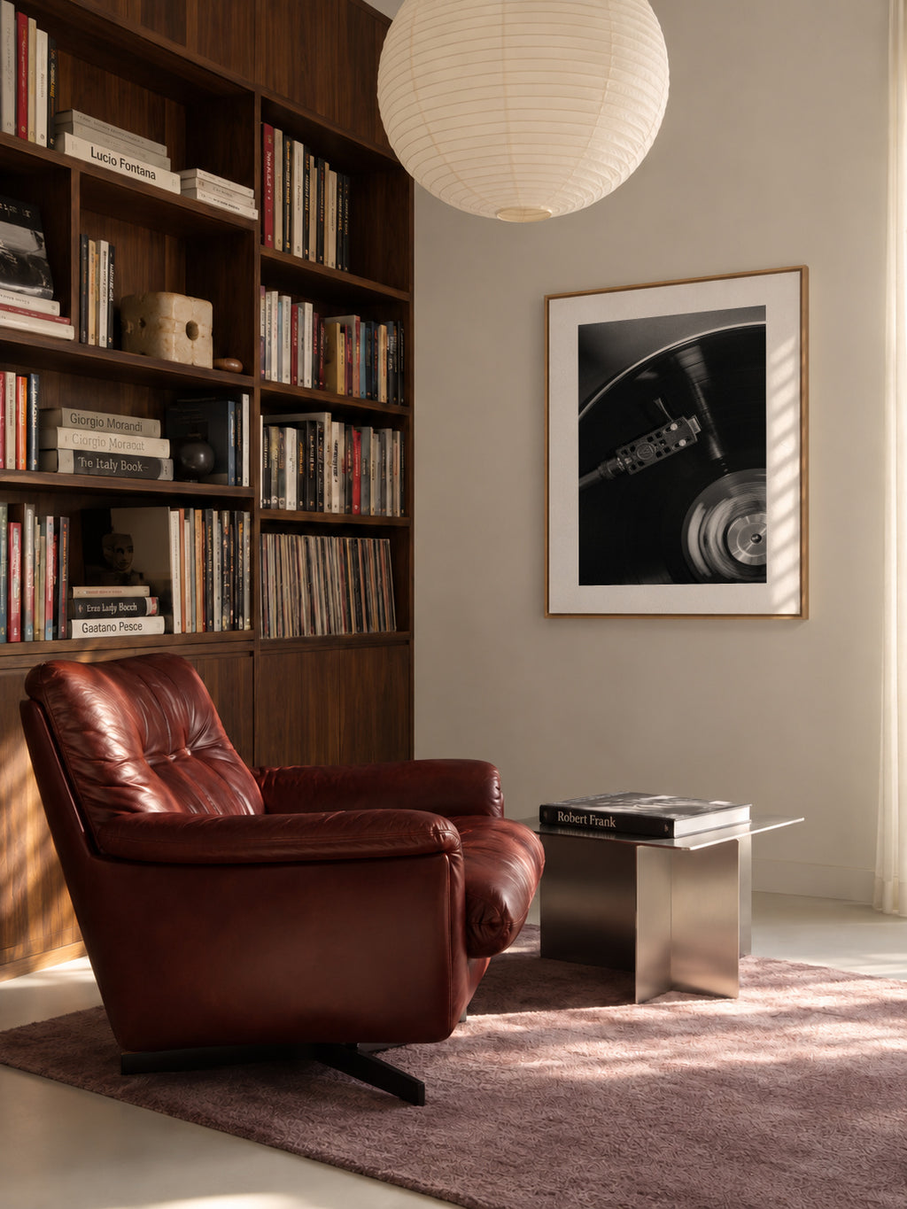 Vinyl II - Framed canvas in an interior
