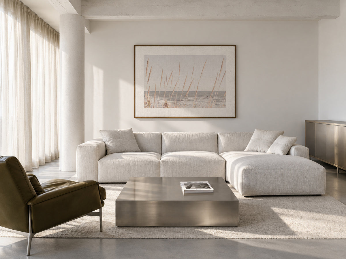 Beach Vass II - Framed canvas in an interior