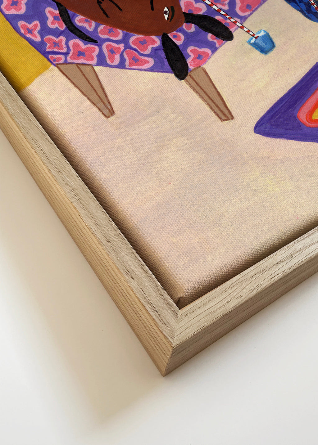 Day off from office - Framed canvas detail