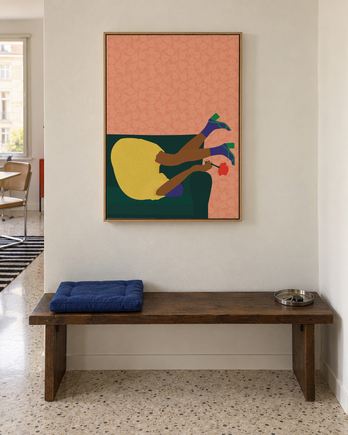 New Year's Eve - Framed canvas in an interior