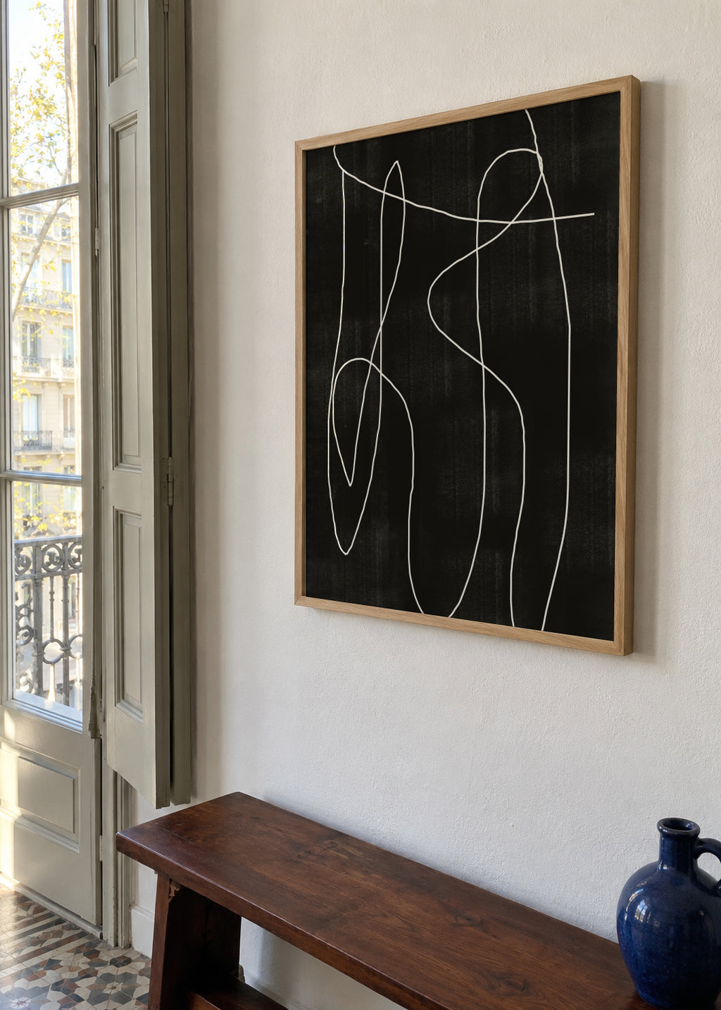 Abstract Line No2. - Framed poster in an interior