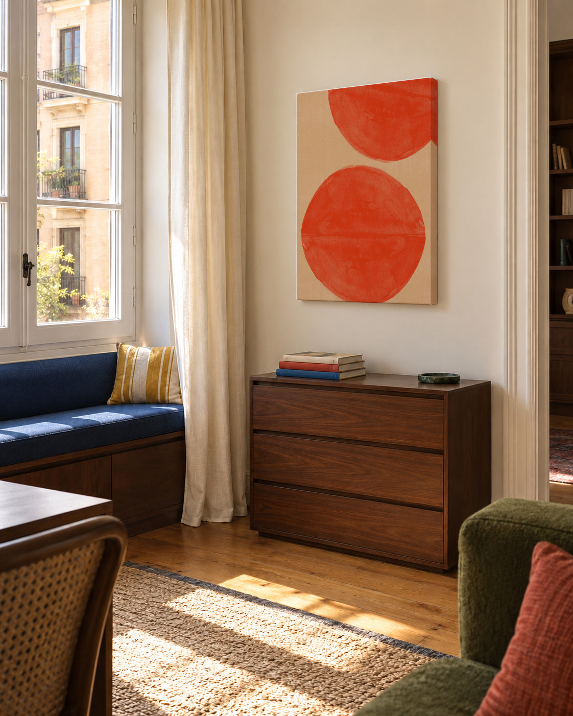 Separation - Unframed canvas in an interior