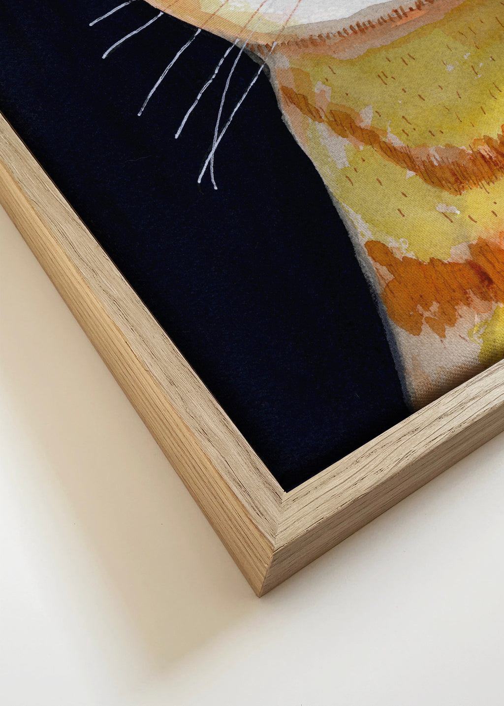 Ginger Cat - Framed canvas detail