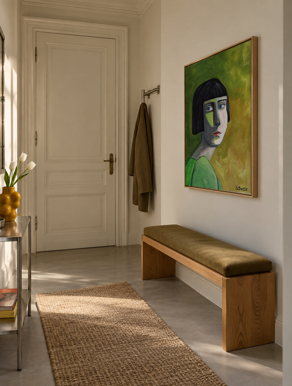 Lady with the Look - Framed canvas in an interior
